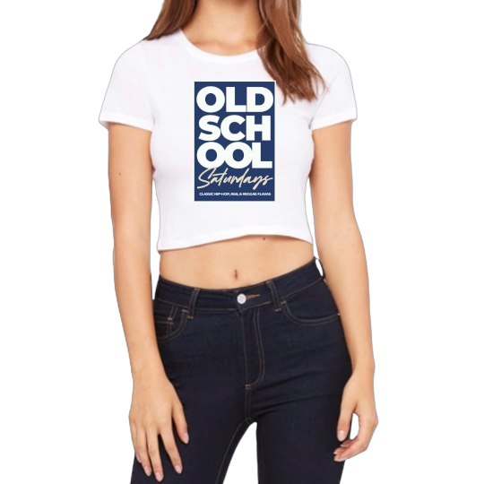 Old School Saturdays - Women's Fitted Crop Tee