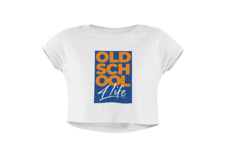 "Old School 4 Life" - Women's Flowy Crop