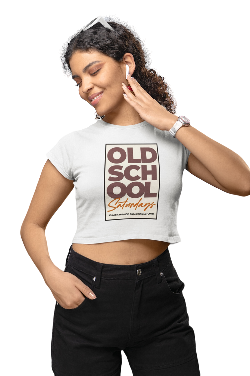 Old School Saturdays - Women's Fitted Crop Tee