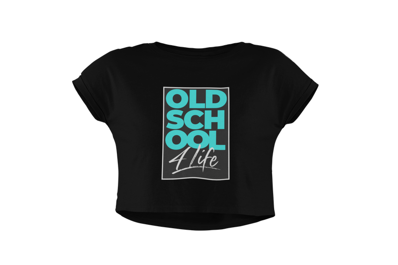 "Old School 4 Life" - Women's Flowy Crop