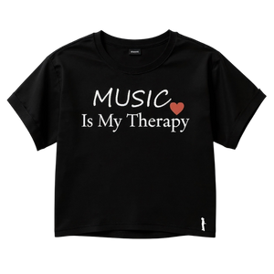 Music Is My Therapy - Women's Flowy Crop