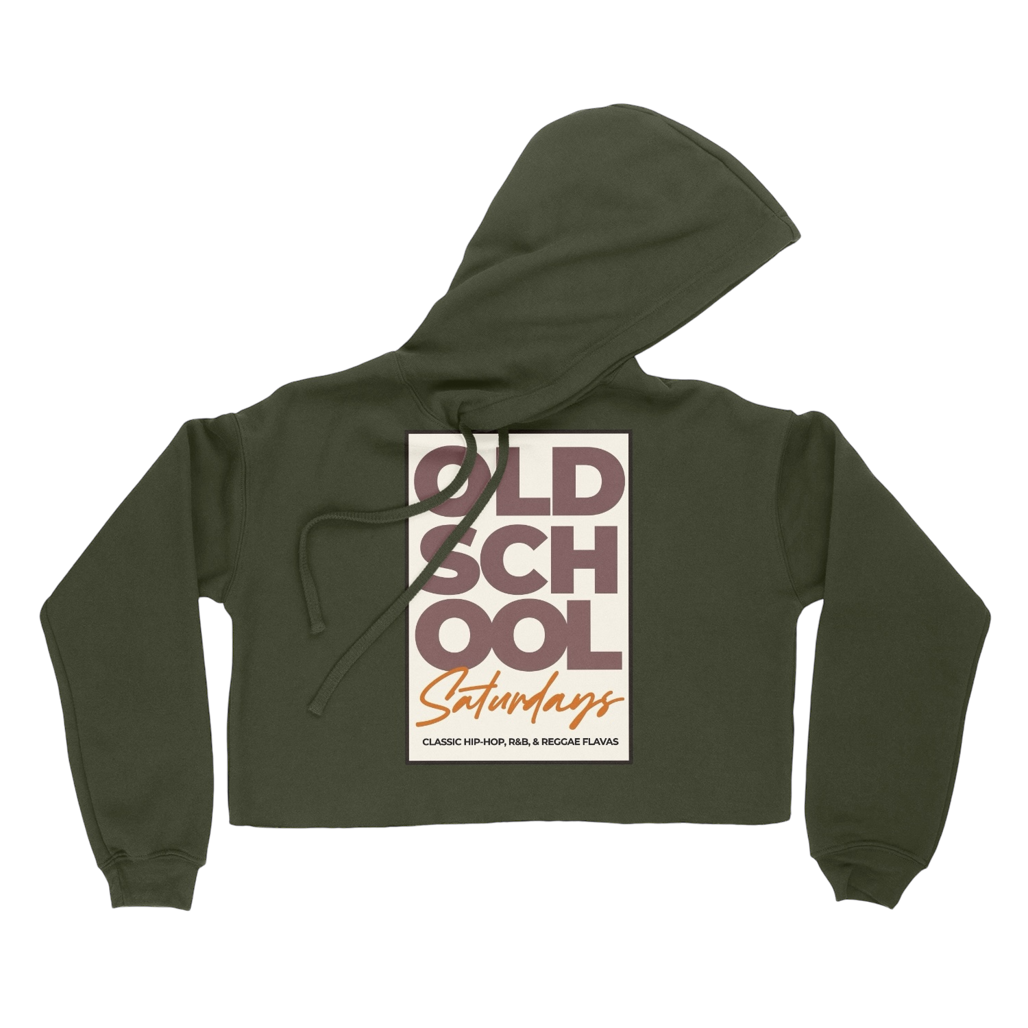 Old School Saturdays  - Lightweight, Women's Crop Hoodie