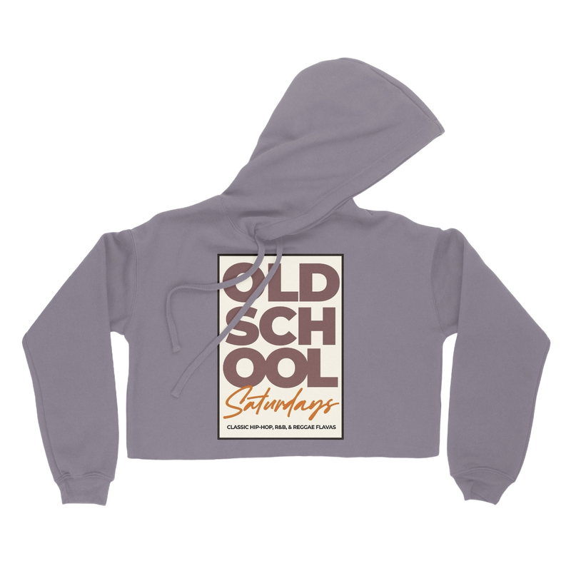 Old School Saturdays  - Lightweight, Women's Crop Hoodie