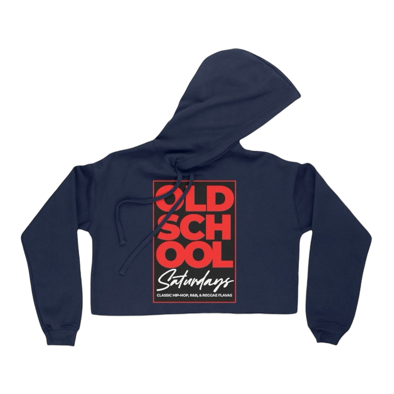 Old School Saturdays  - Lightweight, Women's Crop Hoodie