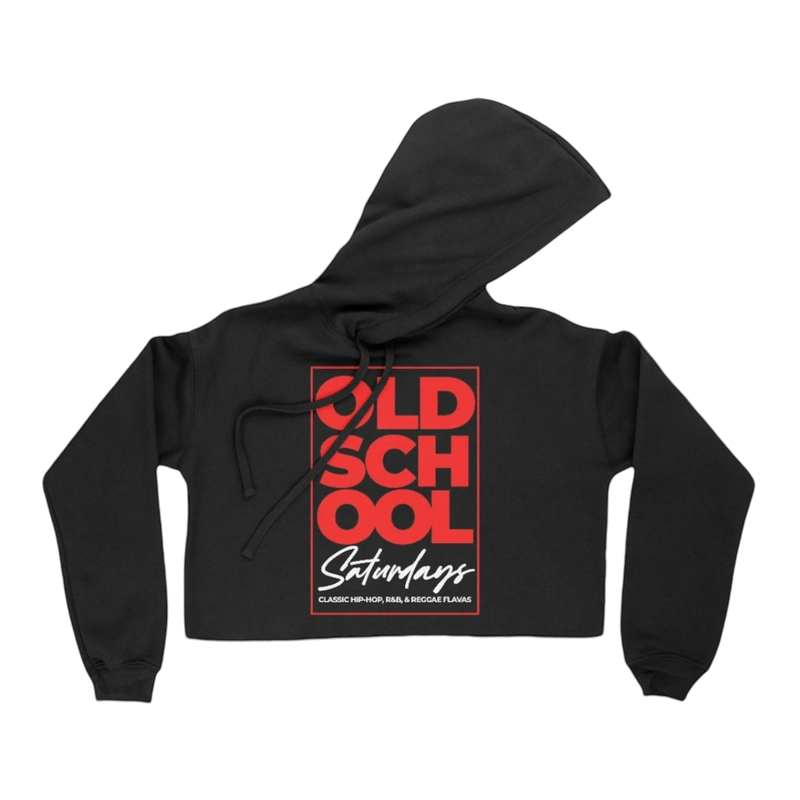 Old School Saturdays  - Lightweight, Women's Crop Hoodie