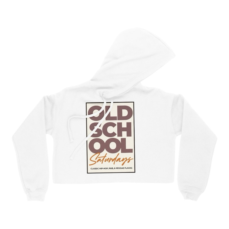 Old School Saturdays  - Lightweight, Women's Crop Hoodie