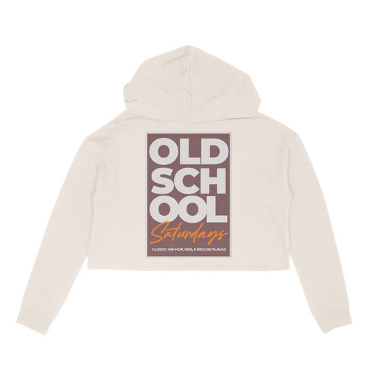 Old School Saturdays  - Lightweight, Women's Crop Hoodie