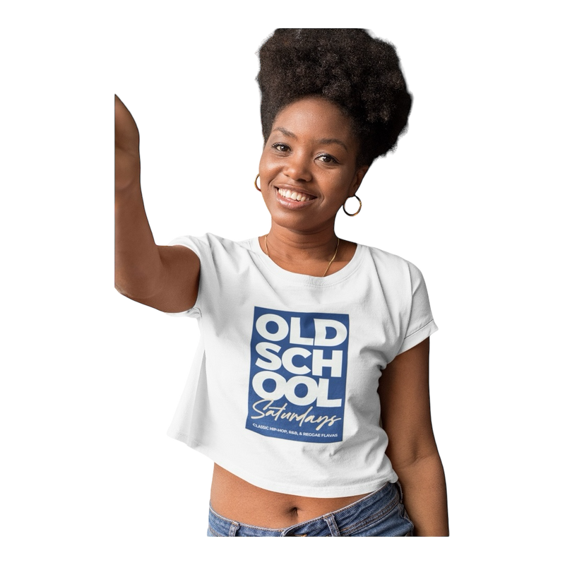 Old School Saturdays  - Women's Flowy Crop Tee