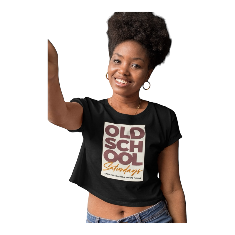 Old School Saturdays  - Women's Flowy Crop Tee