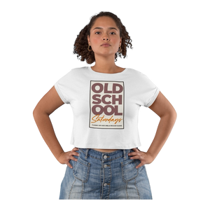 Old School Saturdays  - Women's Flowy Crop Tee