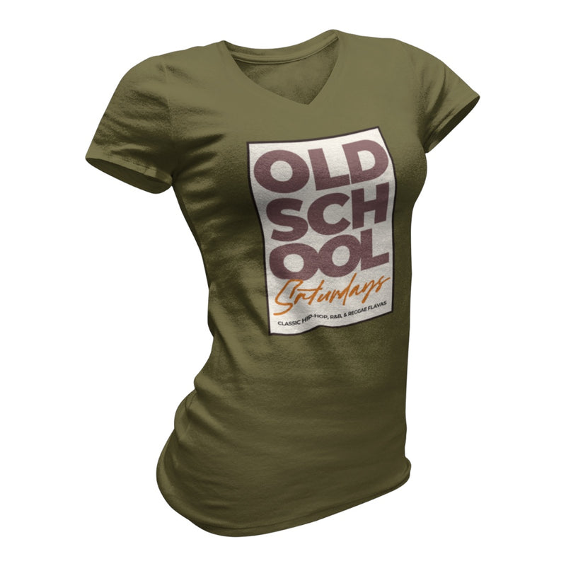 “Old School Saturdays” Tribute Tee (Women’s V-Neck)