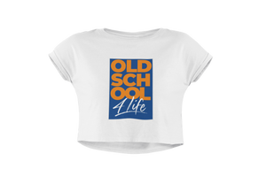 "Old School 4 Life" - Women's Flowy Crop