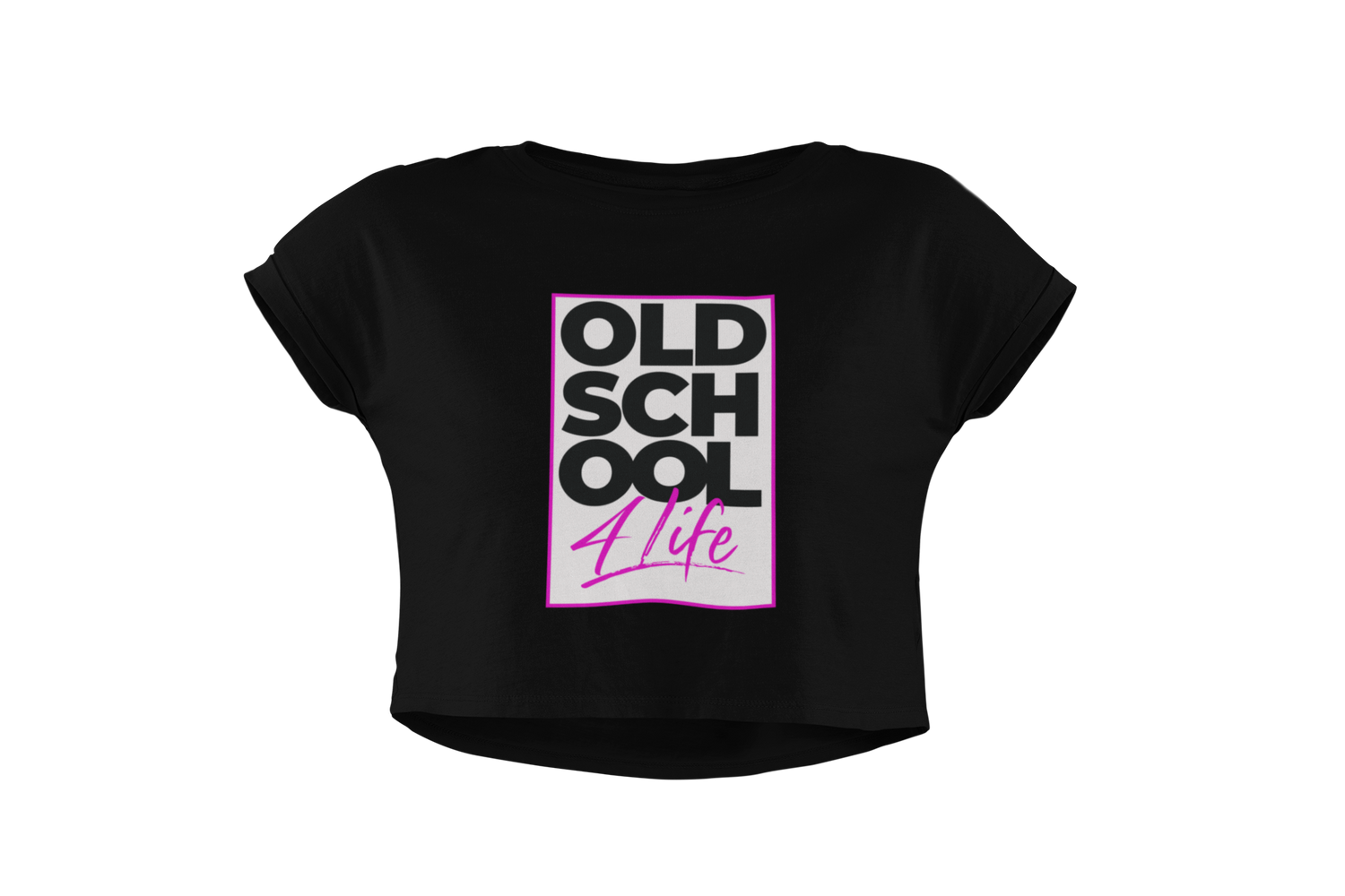 "Old School 4 Life" - Women's Flowy Crop