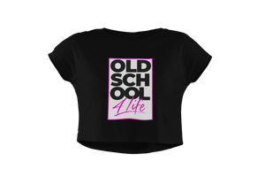 "Old School 4 Life" - Women's Flowy Crop