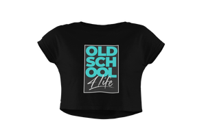 "Old School 4 Life" - Women's Flowy Crop