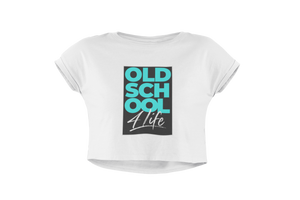 "Old School 4 Life" - Women's Flowy Crop