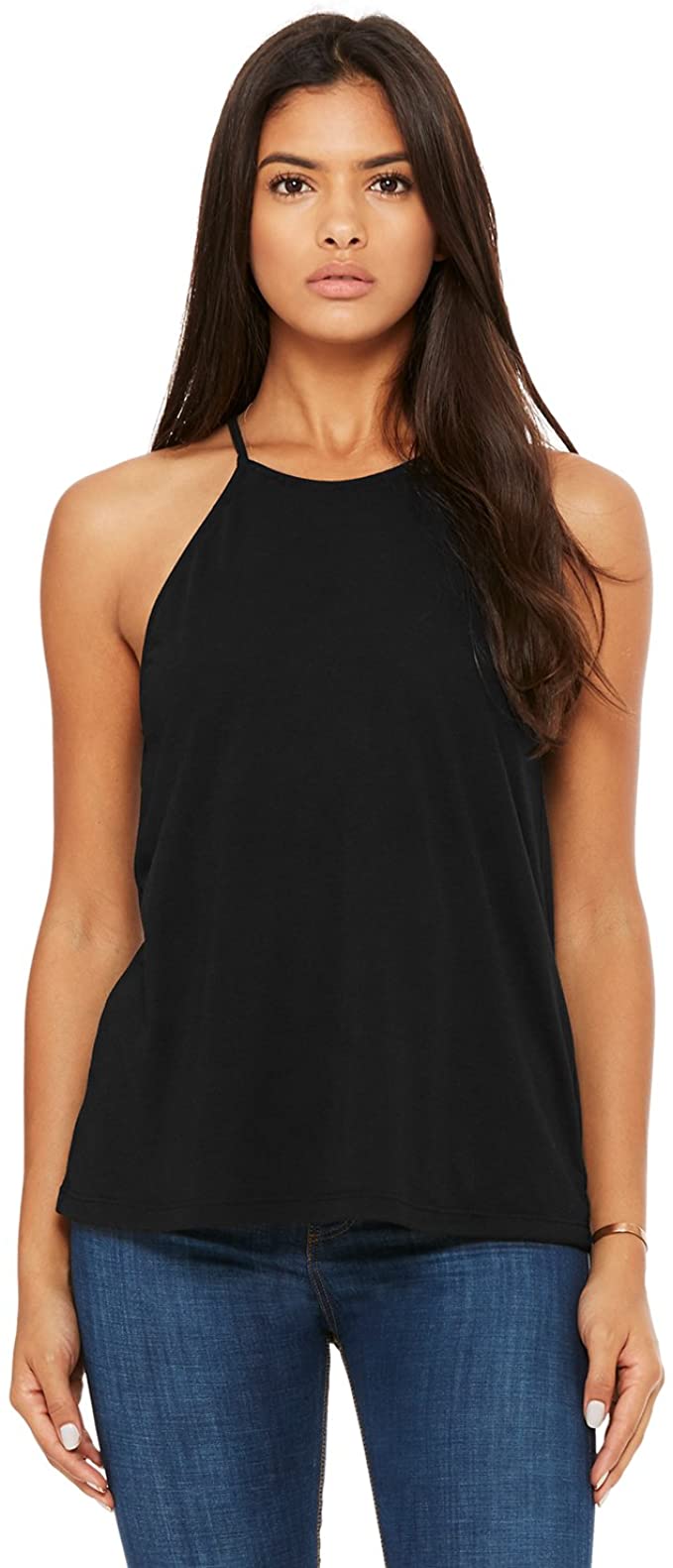 Flowy High Neck Tank Top